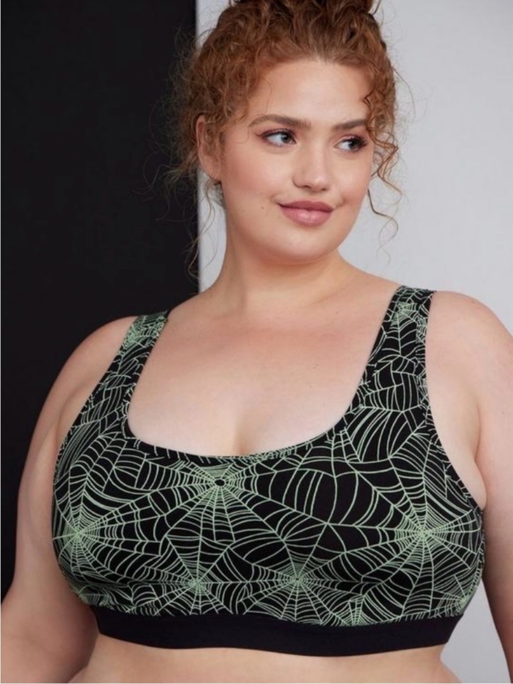 Torrid Curve Spider Web Halloween Goth Cotton Unlined Bra
